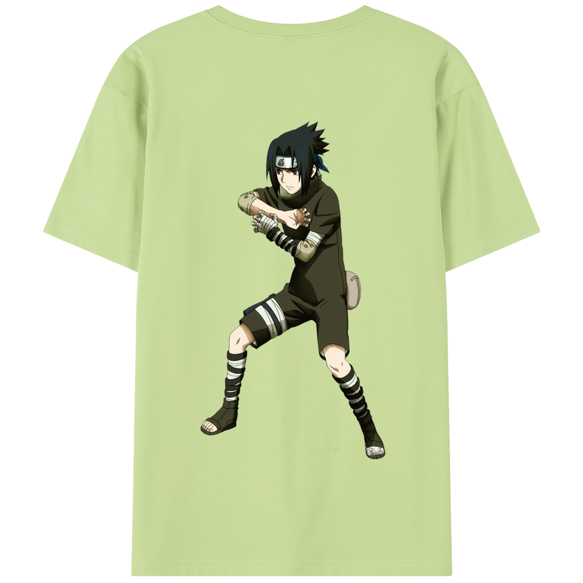 （画像用） NARUTO -ナルト- うちは サスケ Uchiha Sasuke 綿100％半袖Tシャツ（背面プリント）